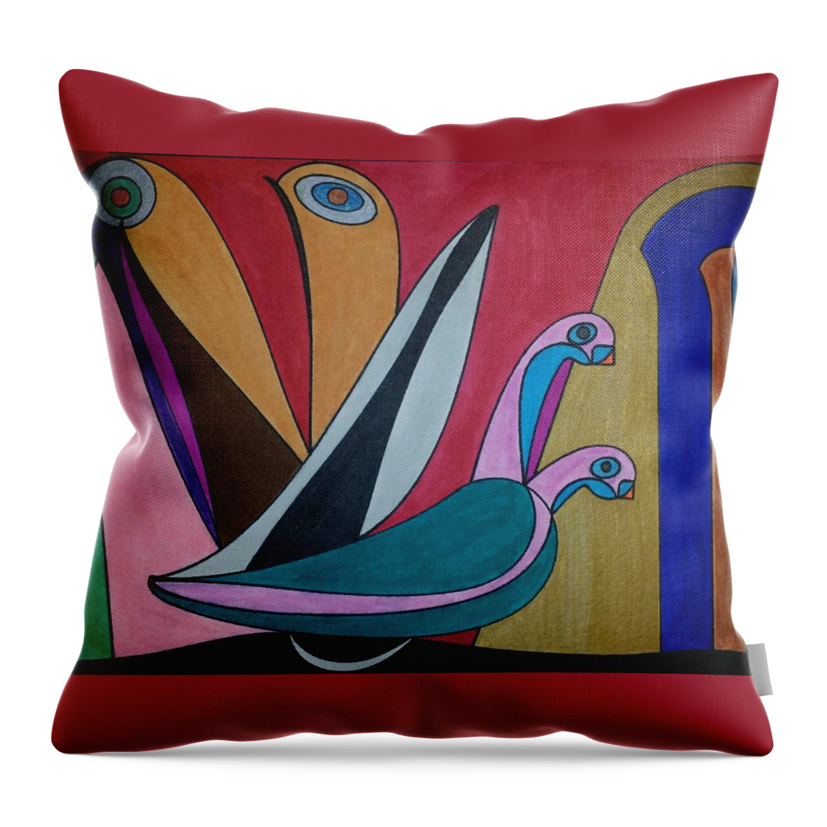 Geometric Art Throw Pillow featuring the glass art Dream 245 by S S-ray