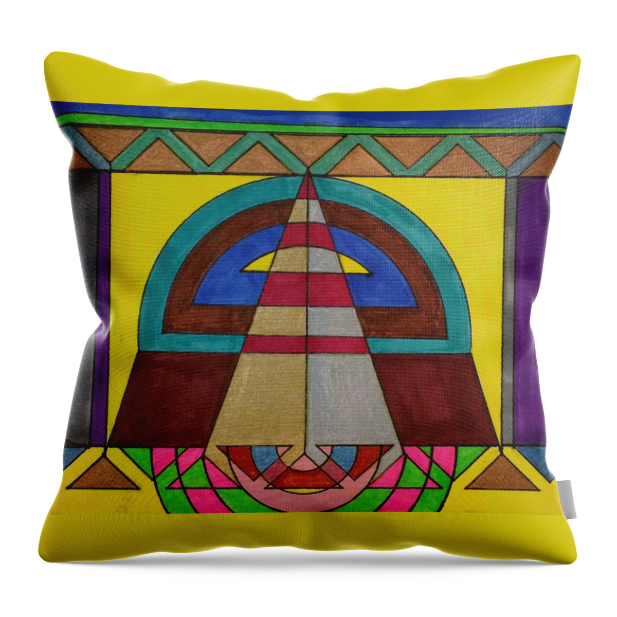 Geometric Art Throw Pillow featuring the glass art Dream 68 by S S-ray