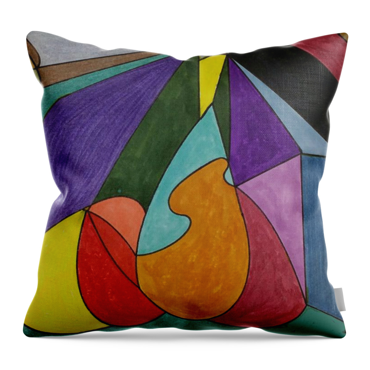 Geometric Art Throw Pillow featuring the glass art Dream 96 by S S-ray