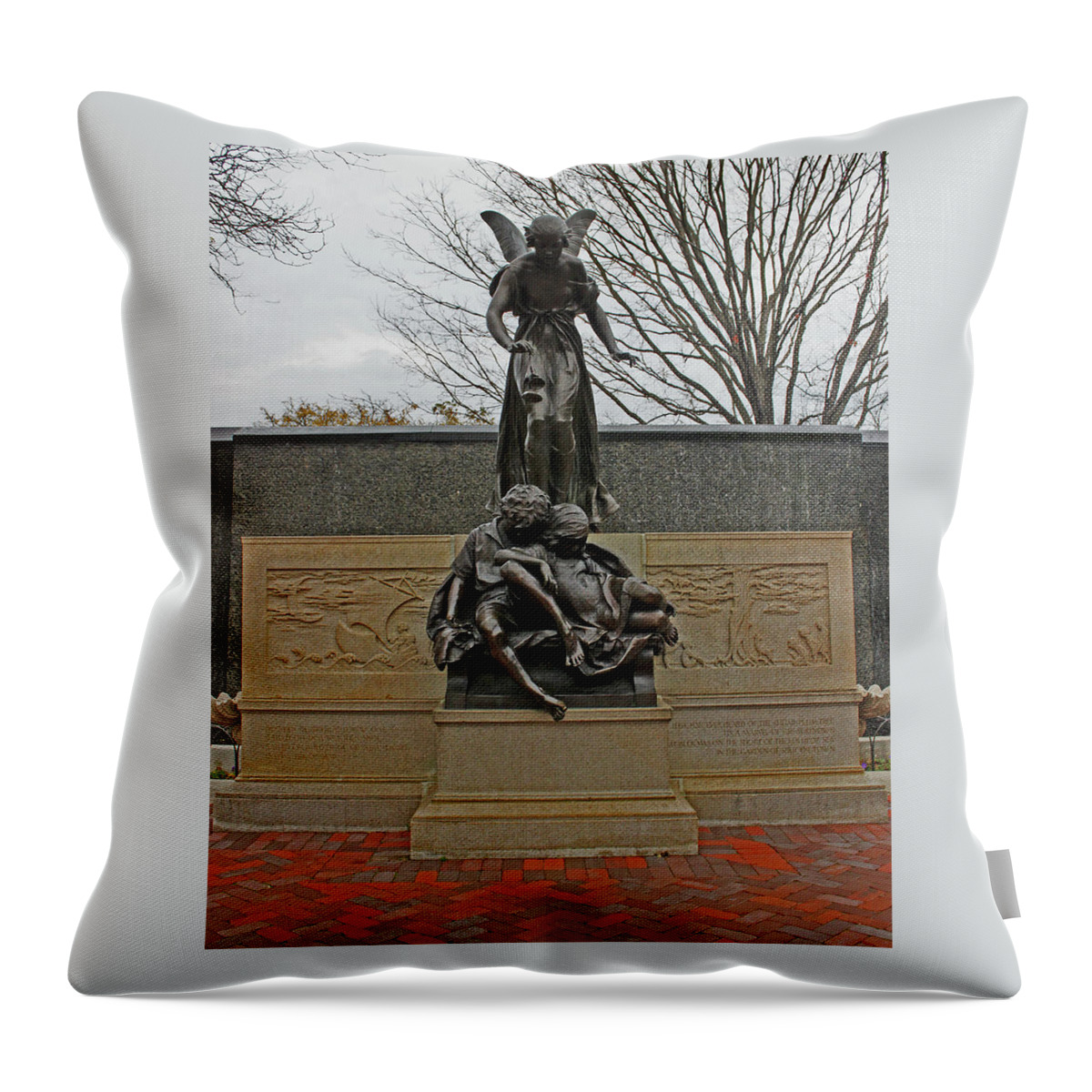 Statue Throw Pillow featuring the photograph Dream Lady by Ira Marcus