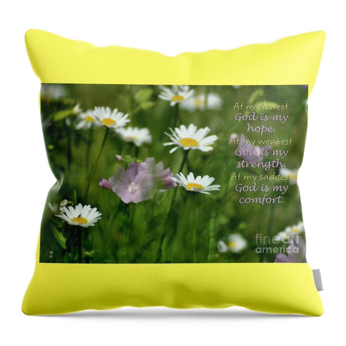 Diane Berry Throw Pillow featuring the photograph God Is by Diane E Berry