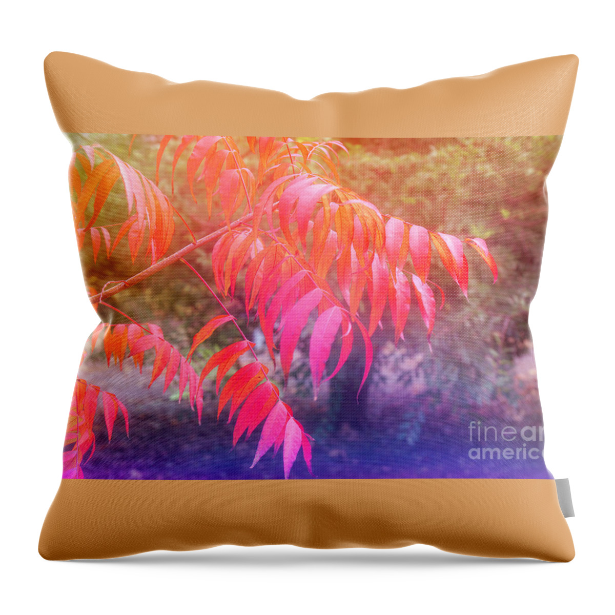 Leaves Throw Pillow featuring the photograph Dreaming of Autumn by Elaine Teague