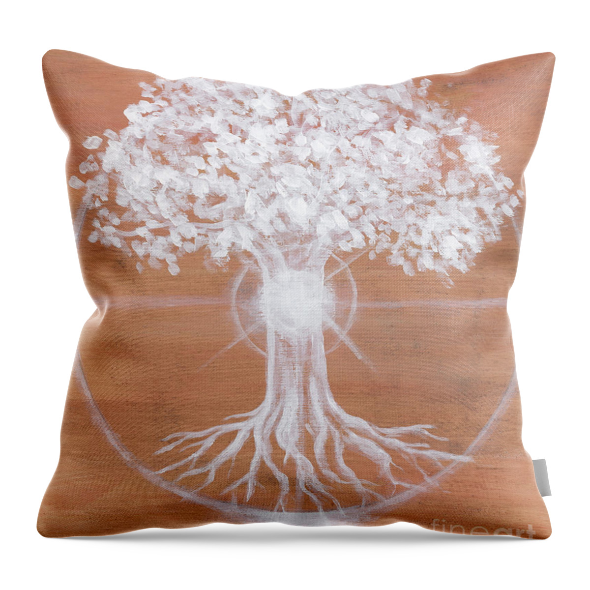Shaman Throw Pillow featuring the painting Dreaming of Sundogs by Brandy Woods