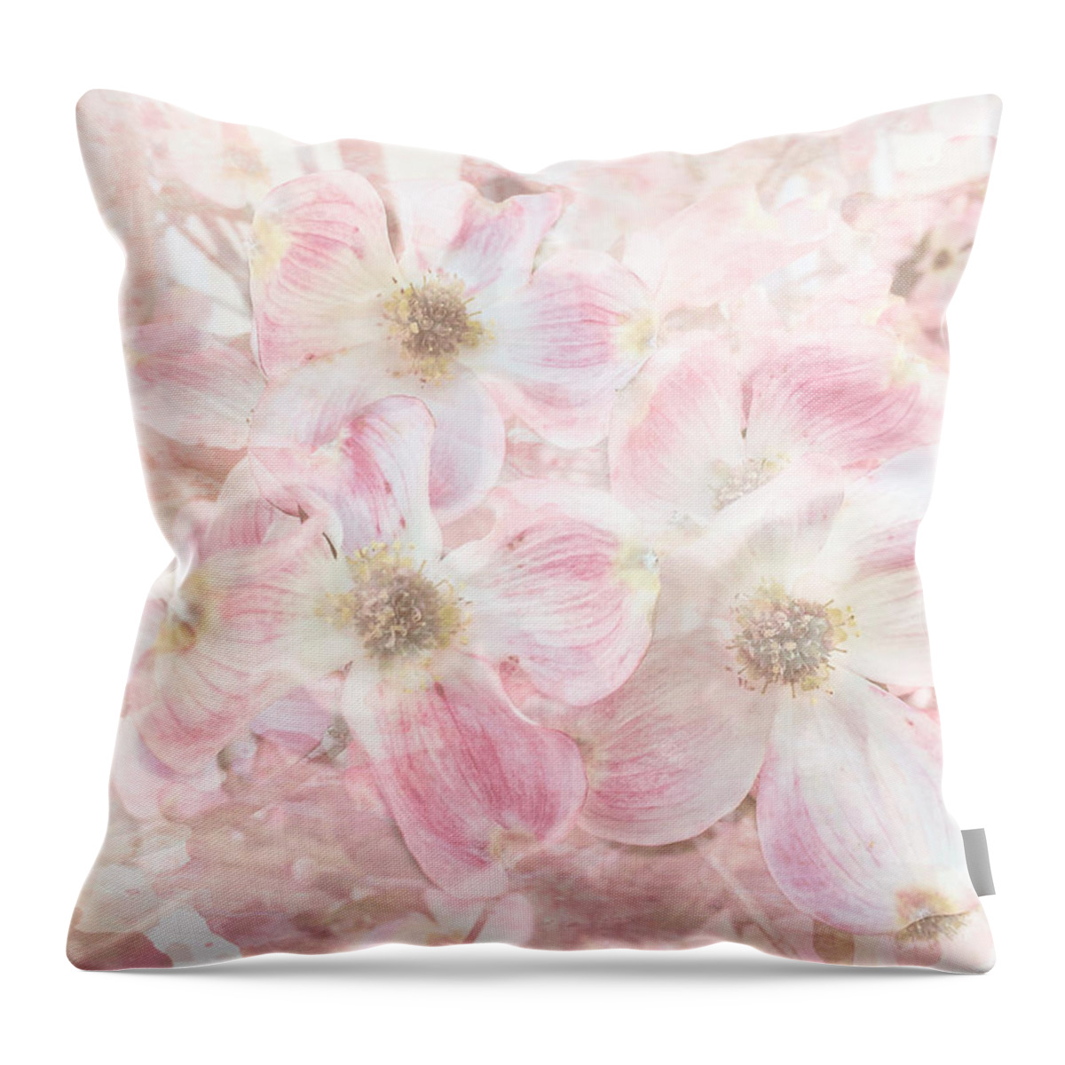 Dogwood Throw Pillow featuring the photograph Dreaming Pink by Arlene Carmel