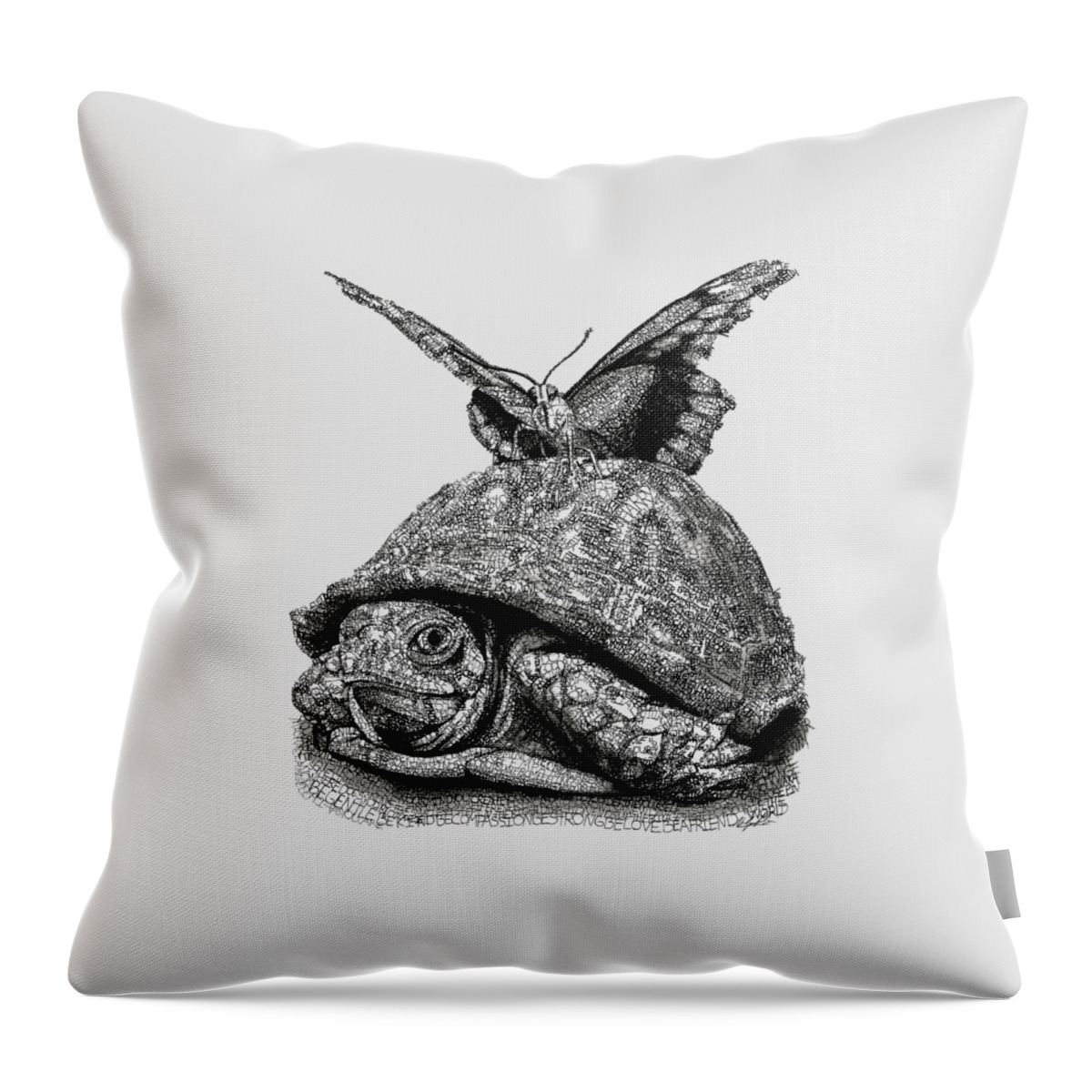 Ms Walk Throw Pillow featuring the drawing Dreams of Flying by Michael Volpicelli