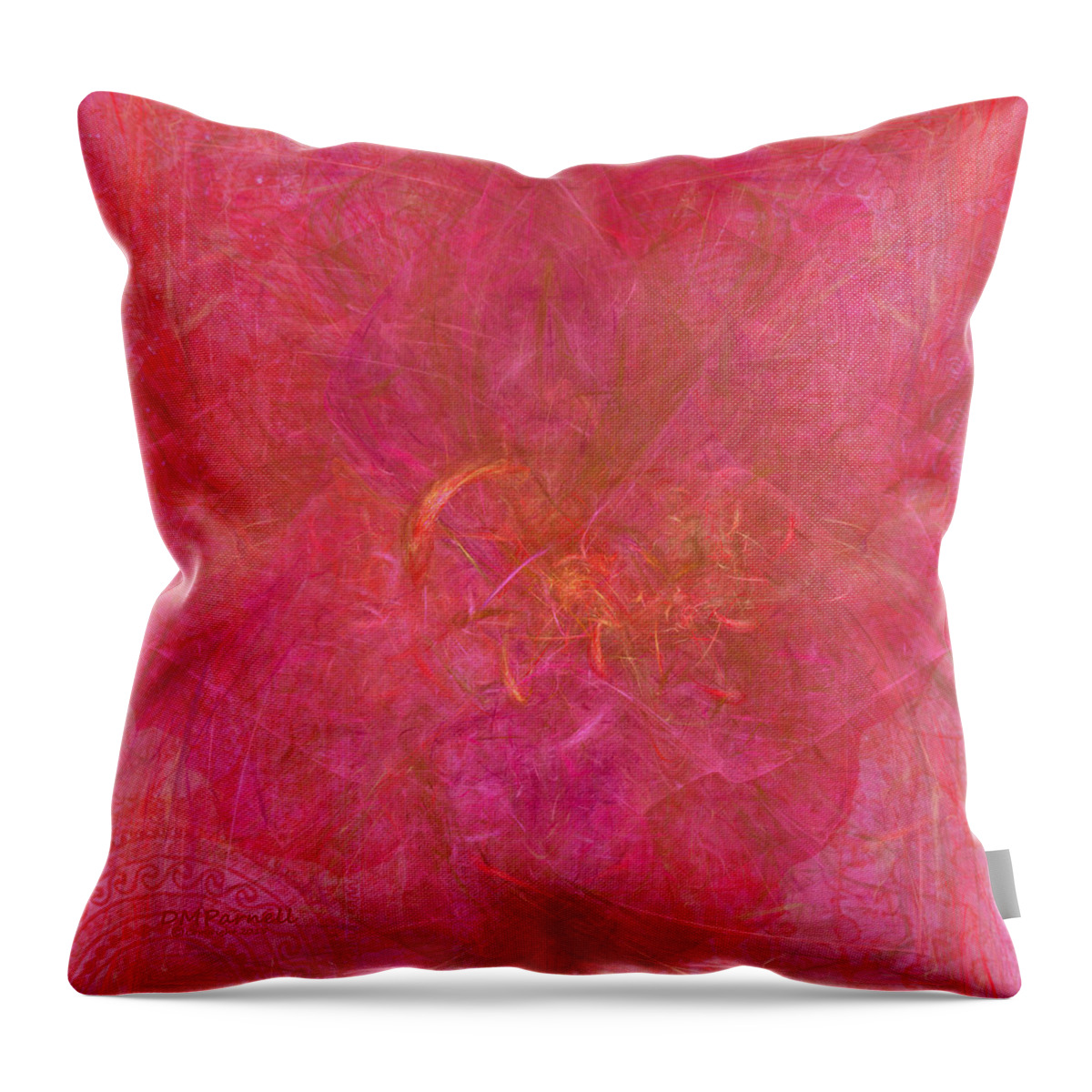 Flowers Throw Pillow featuring the digital art Dreams of Persian Flowers by Diane Parnell