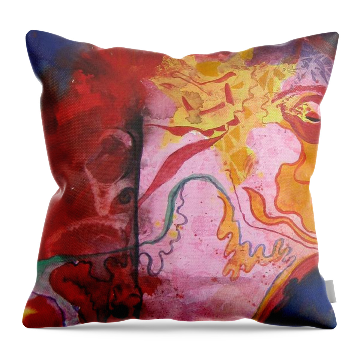  Throw Pillow featuring the painting Dreamscape by Diana Bursztein
