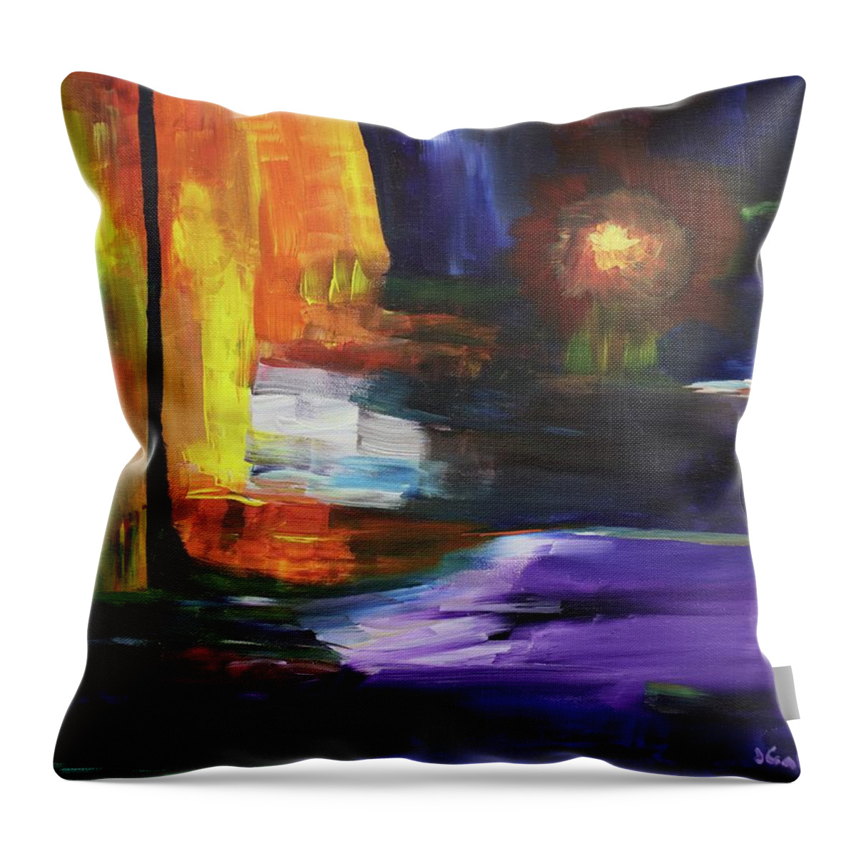 Abstract Throw Pillow featuring the digital art Dreamscape by Jennifer Galbraith