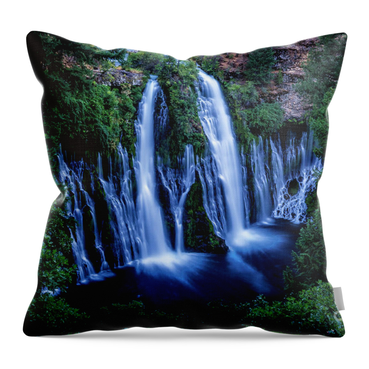 Burney Falls Throw Pillow featuring the photograph Dreamscape by Paul Gillham