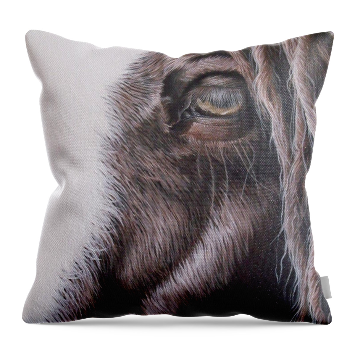 Portrait Throw Pillow featuring the painting Dreamy Listowel Fair by Pauline Sharp