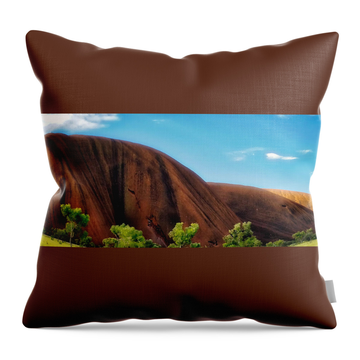 Australia Throw Pillow featuring the photograph Dreamy Uluru by Richard Gehlbach
