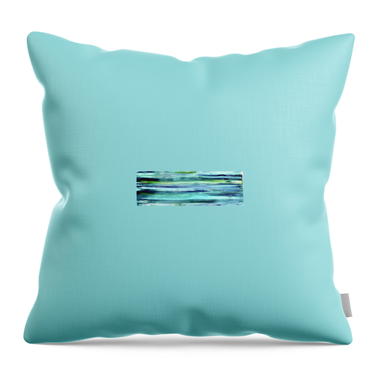 Driftwood Blue Throw Pillow featuring the painting Driftwood Blue by M West