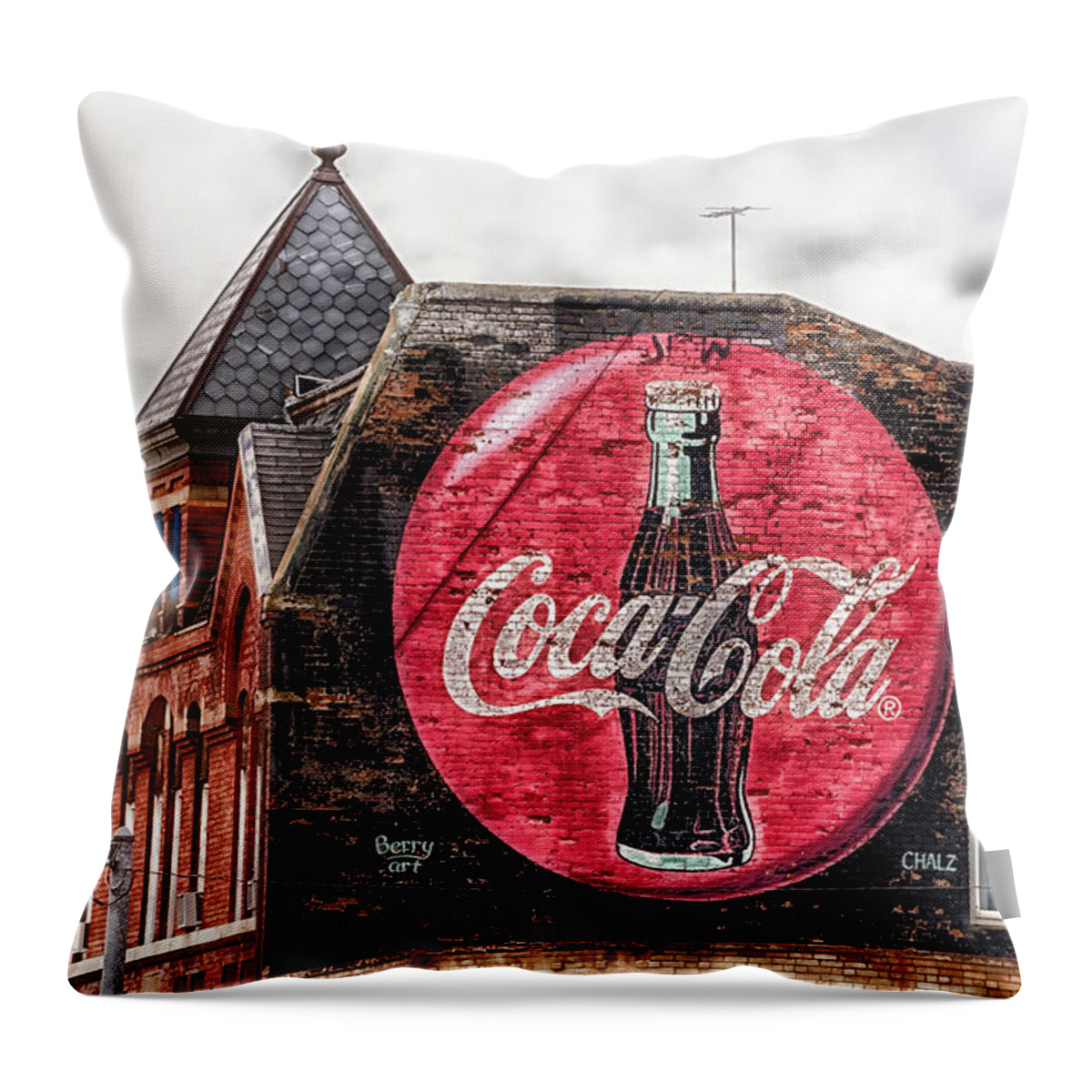 Coca-cola Throw Pillow featuring the photograph Drink Coca-Cola by Mountain Dreams