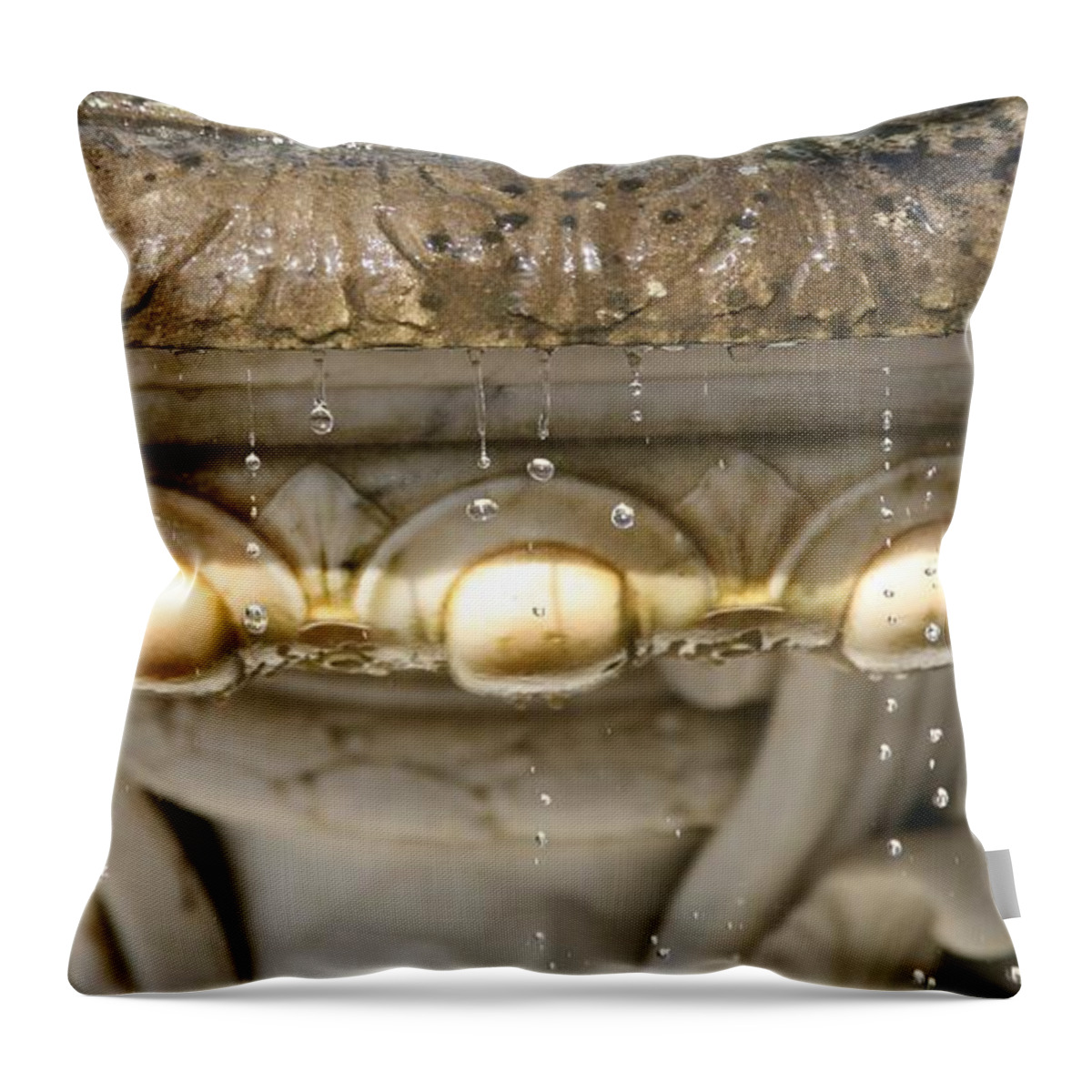 Fountains Throw Pillow featuring the photograph Droplets by Lynn England