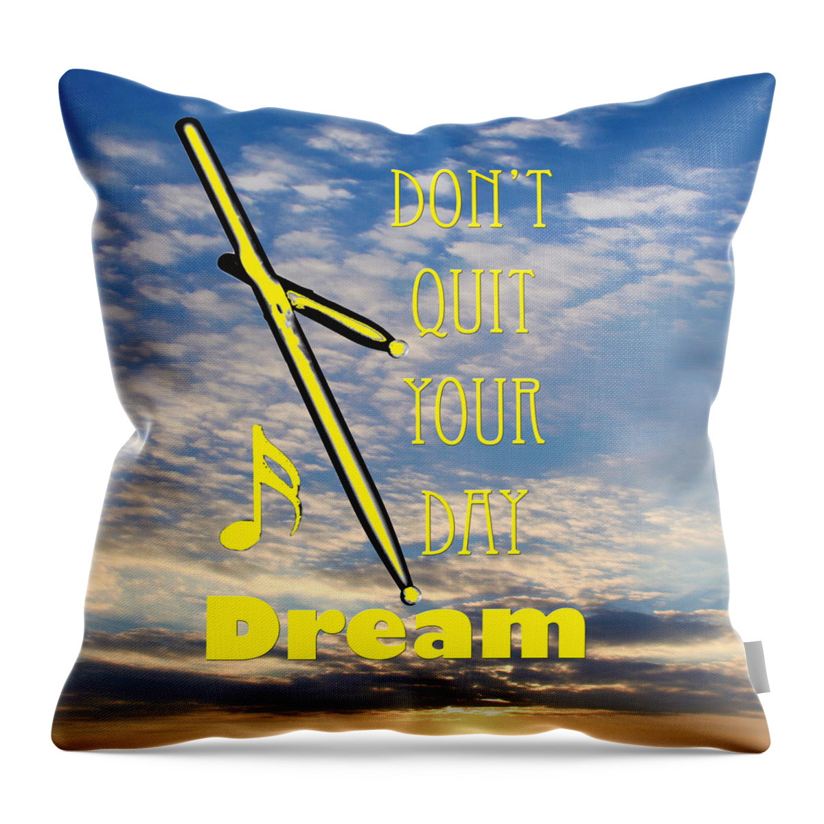 Dont Quit Your Day Dream Throw Pillow featuring the photograph Drum Percussion Fine Art Photographs Art Prints 5021.02 by M K Miller