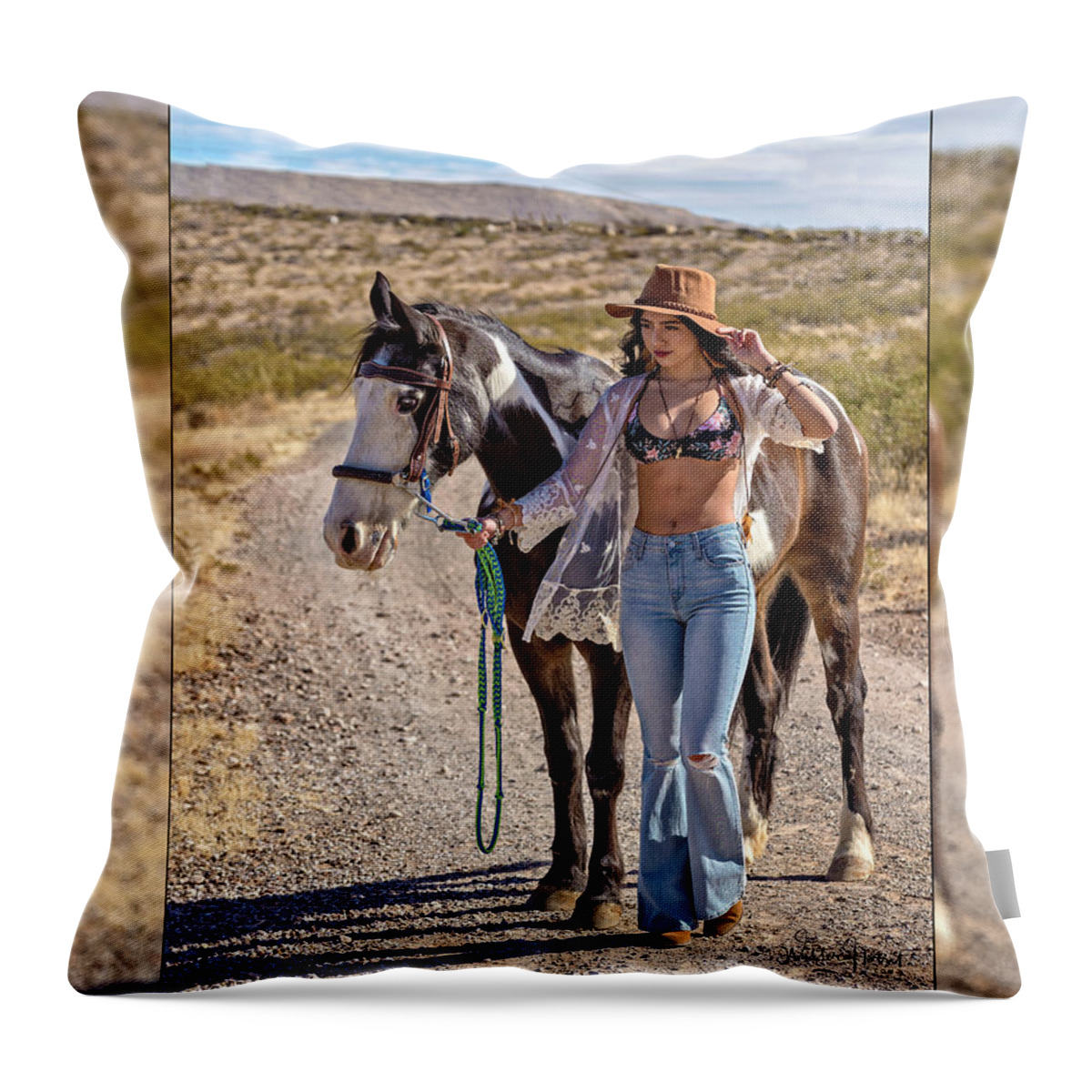 Boho Throw Pillow featuring the photograph Dsc_2239_a1 by Walter Herrit