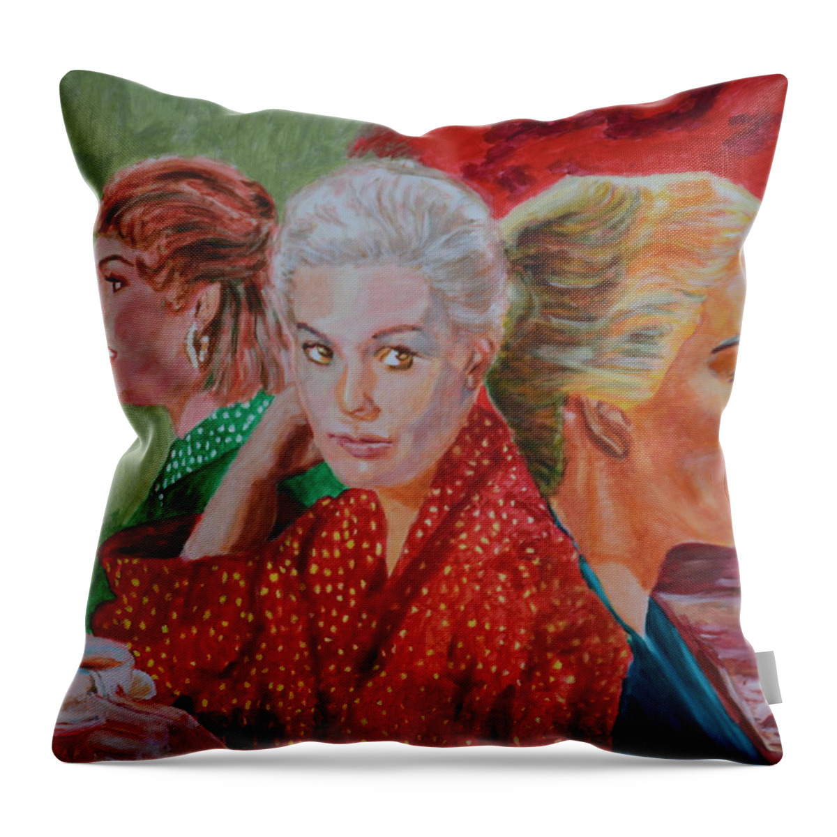 Past Throw Pillow featuring the painting Duality I by Bachmors Artist