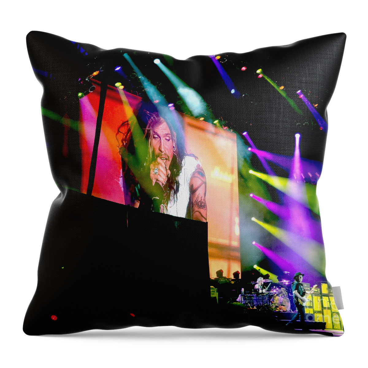 Digital Photography Throw Pillow featuring the photograph Sweet Emotion. Aerosmith Live by Tanya Filichkin
