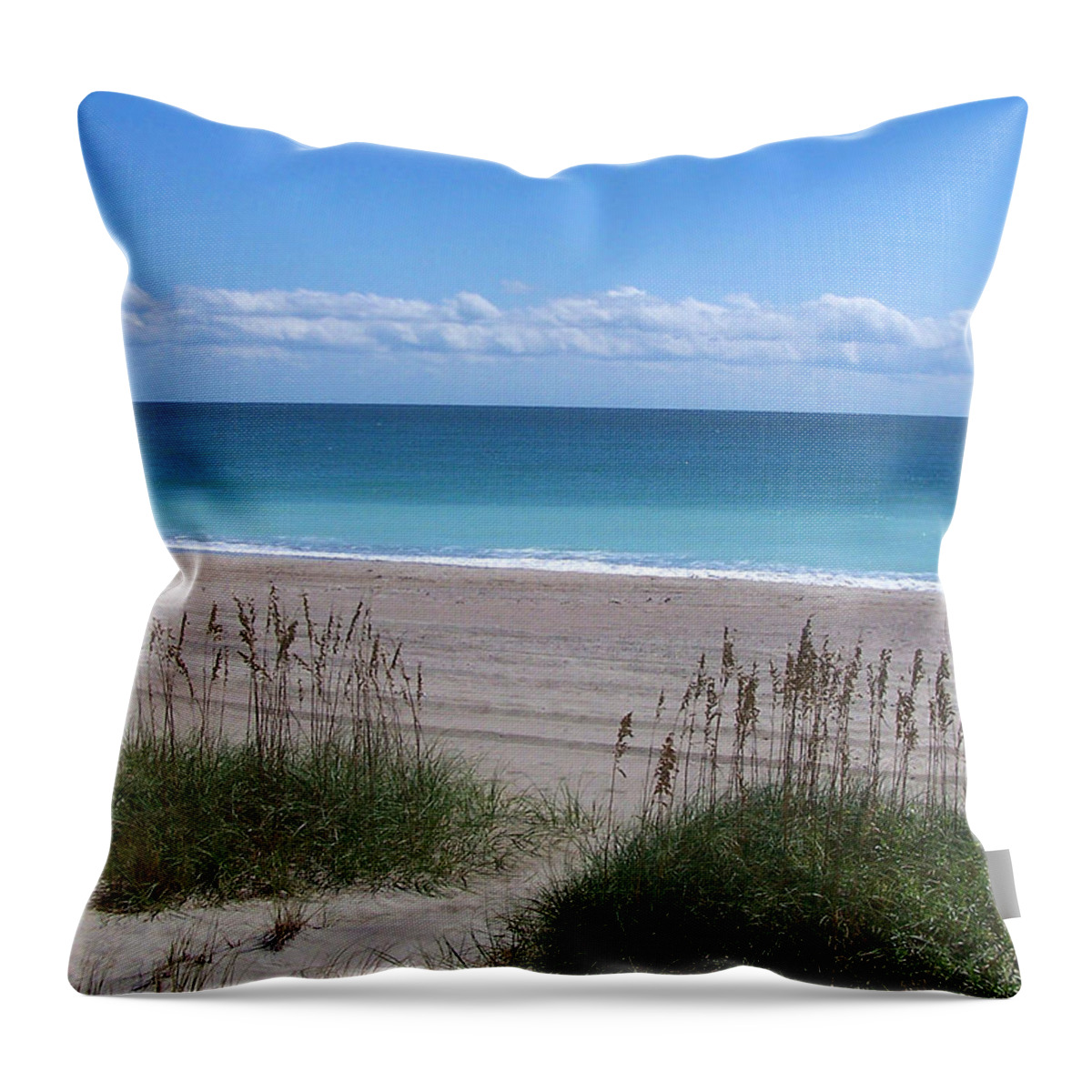 Beach Throw Pillow featuring the photograph Dunes On The Outerbanks by Sandi OReilly