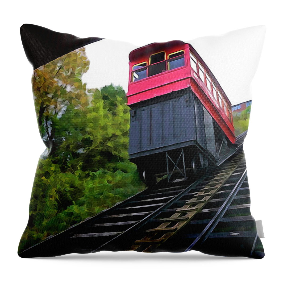 Usa Throw Pillow featuring the photograph Duquesne Incline by Dennis Cox