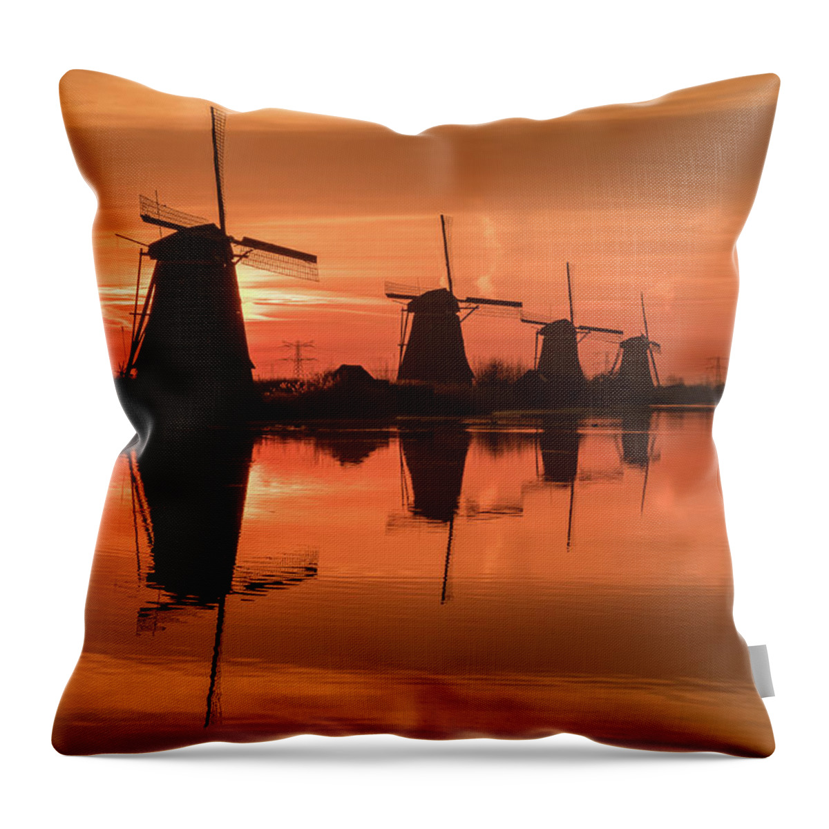 Dutch Throw Pillow featuring the photograph Dutch sillhouette by Mario Visser