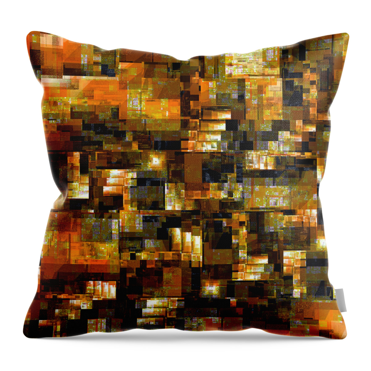 Fractal Throw Pillow featuring the digital art Dwellings by Richard Ortolano