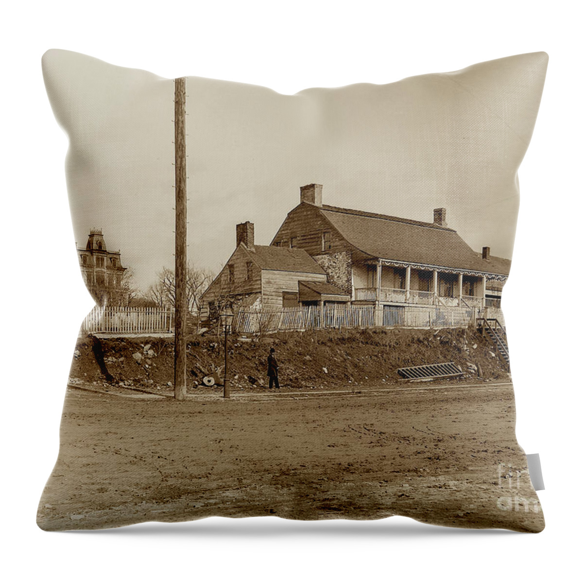 Dyckman Throw Pillow featuring the photograph Dyckman House by Cole Thompson