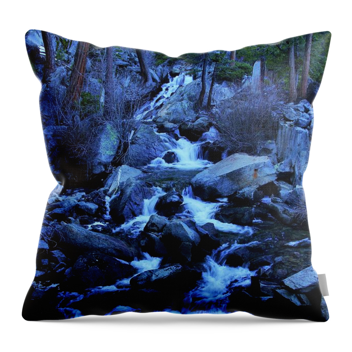 Waterfall Throw Pillow featuring the photograph Eagle Falls Portrait by Sean Sarsfield