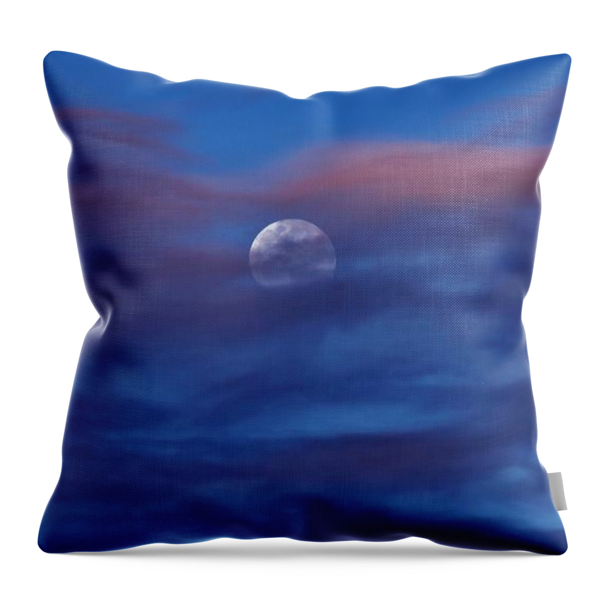 Moon Throw Pillow featuring the photograph Early Evening Moon by Craig Wood