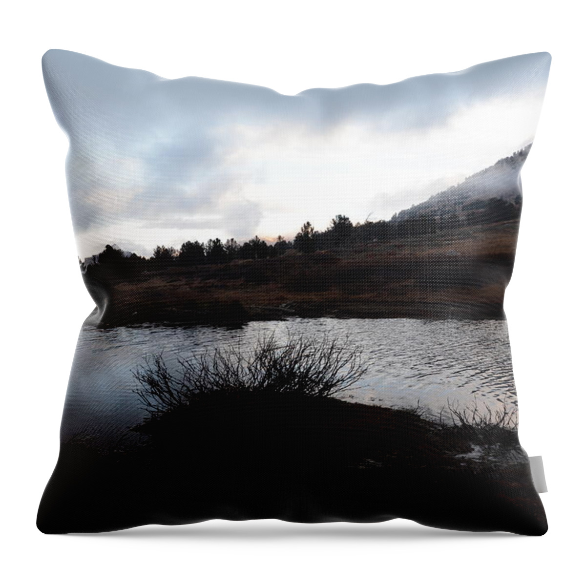 Elko Nevada Landscape Photography Throw Pillow featuring the photograph Early Morning at Favre Lake by Jenessa Rahn
