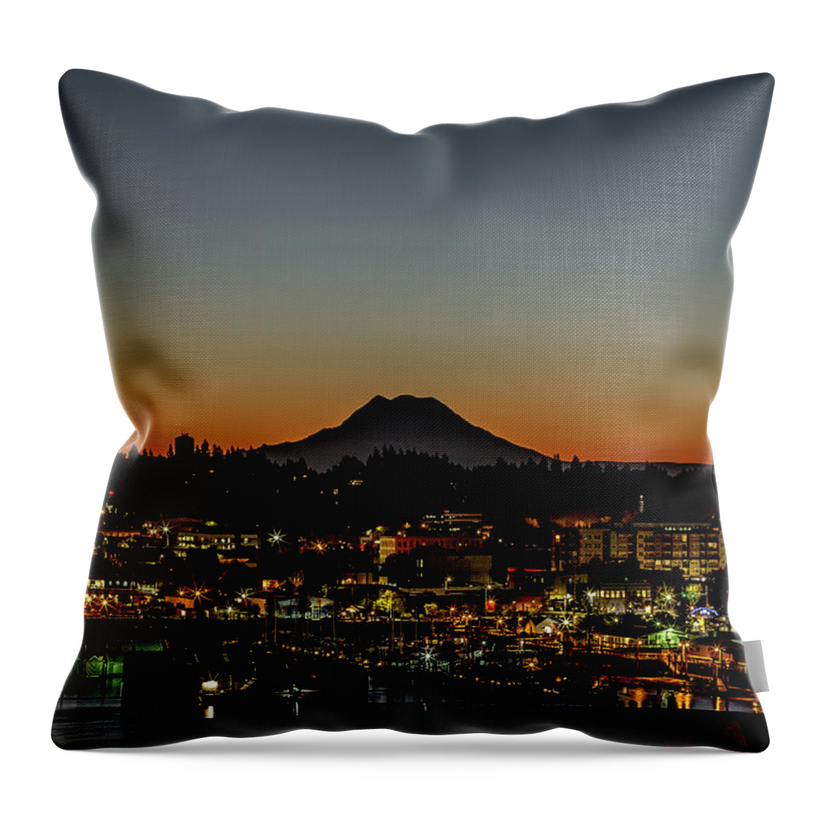 Sunrise Throw Pillow featuring the photograph Early Morning in Olympia by Mark Joseph