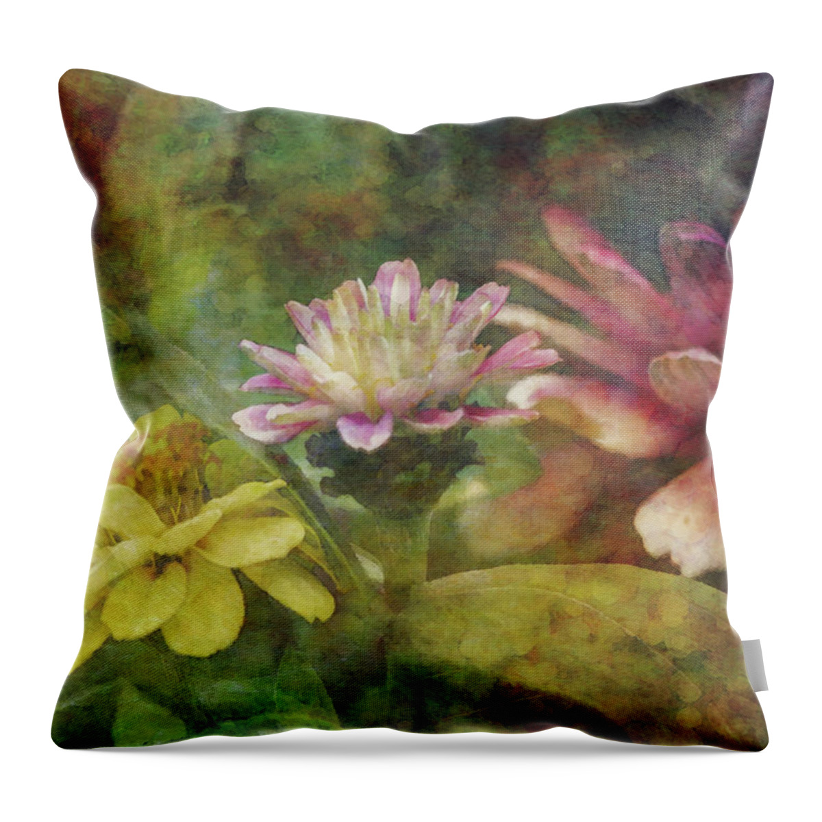 Impressionist Throw Pillow featuring the photograph Early Summer Flowers 1304 IDP_2 by Steven Ward