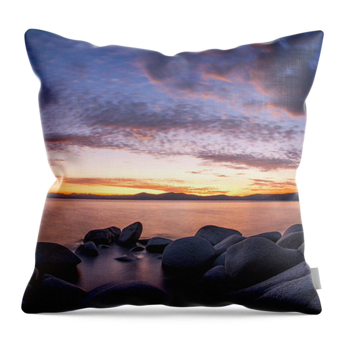 Brad Scott Throw Pillow featuring the photograph East Shore Cove Panorama by Brad Scott by Brad Scott