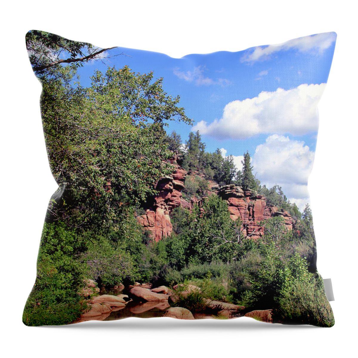 Summer Throw Pillow featuring the photograph East Verde Summer Crossing by Matalyn Gardner