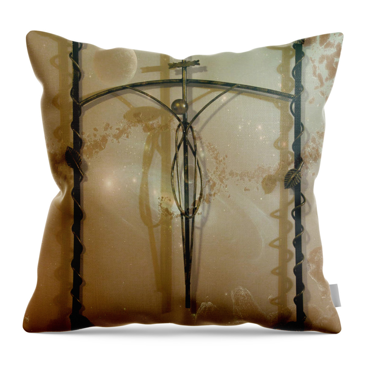 Crucifix Throw Pillow featuring the photograph Easter Remembrance II by Al Bourassa