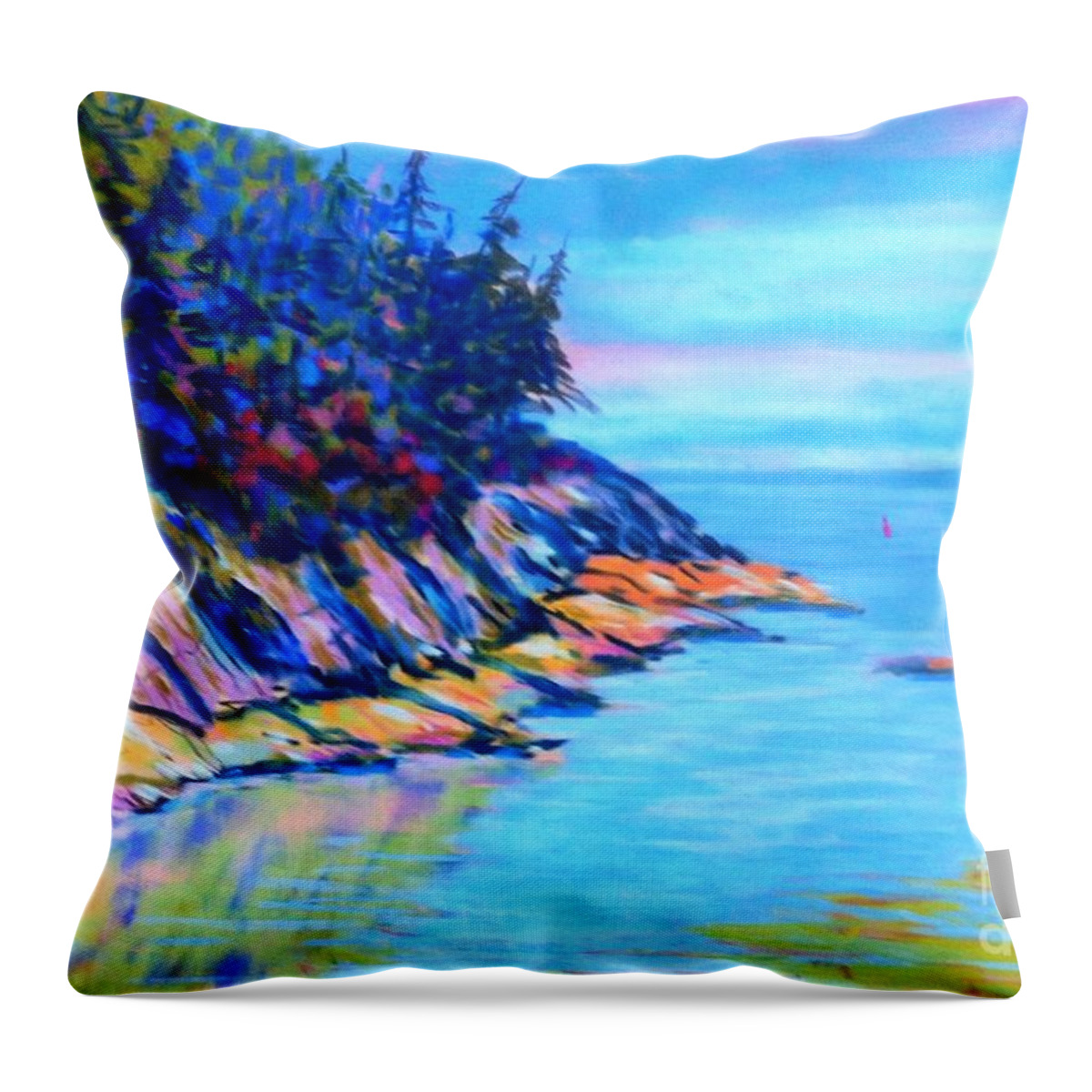 Pastels Throw Pillow featuring the pastel Eastern Points #3 by Rae Smith