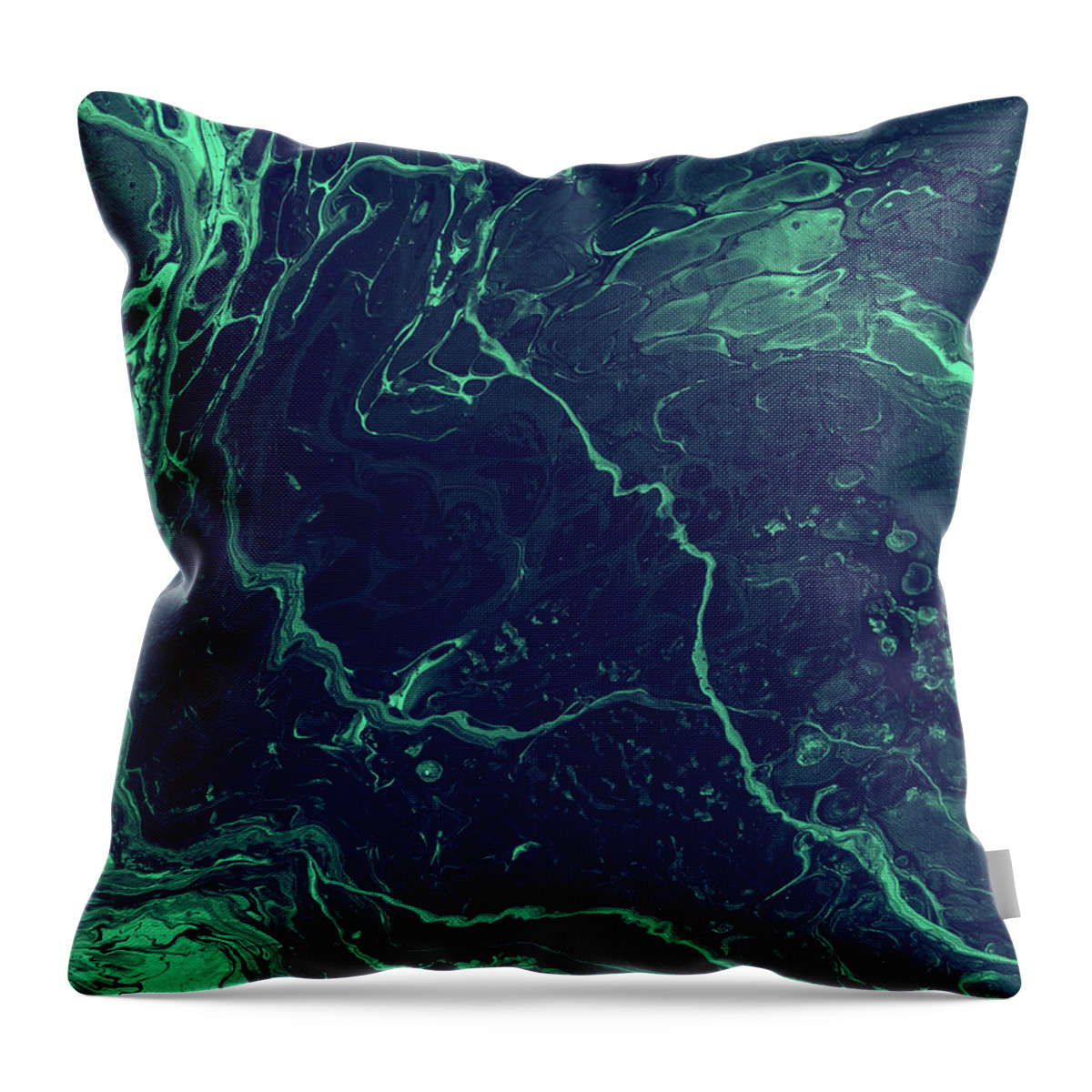 Blue Throw Pillow featuring the painting Ebb and Flow by Jennifer Walsh