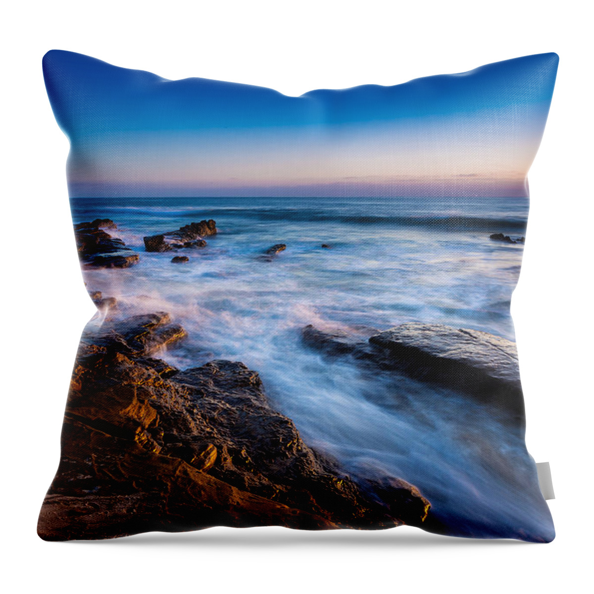 Beach Throw Pillow featuring the photograph Ebb and Flow by Peter Tellone
