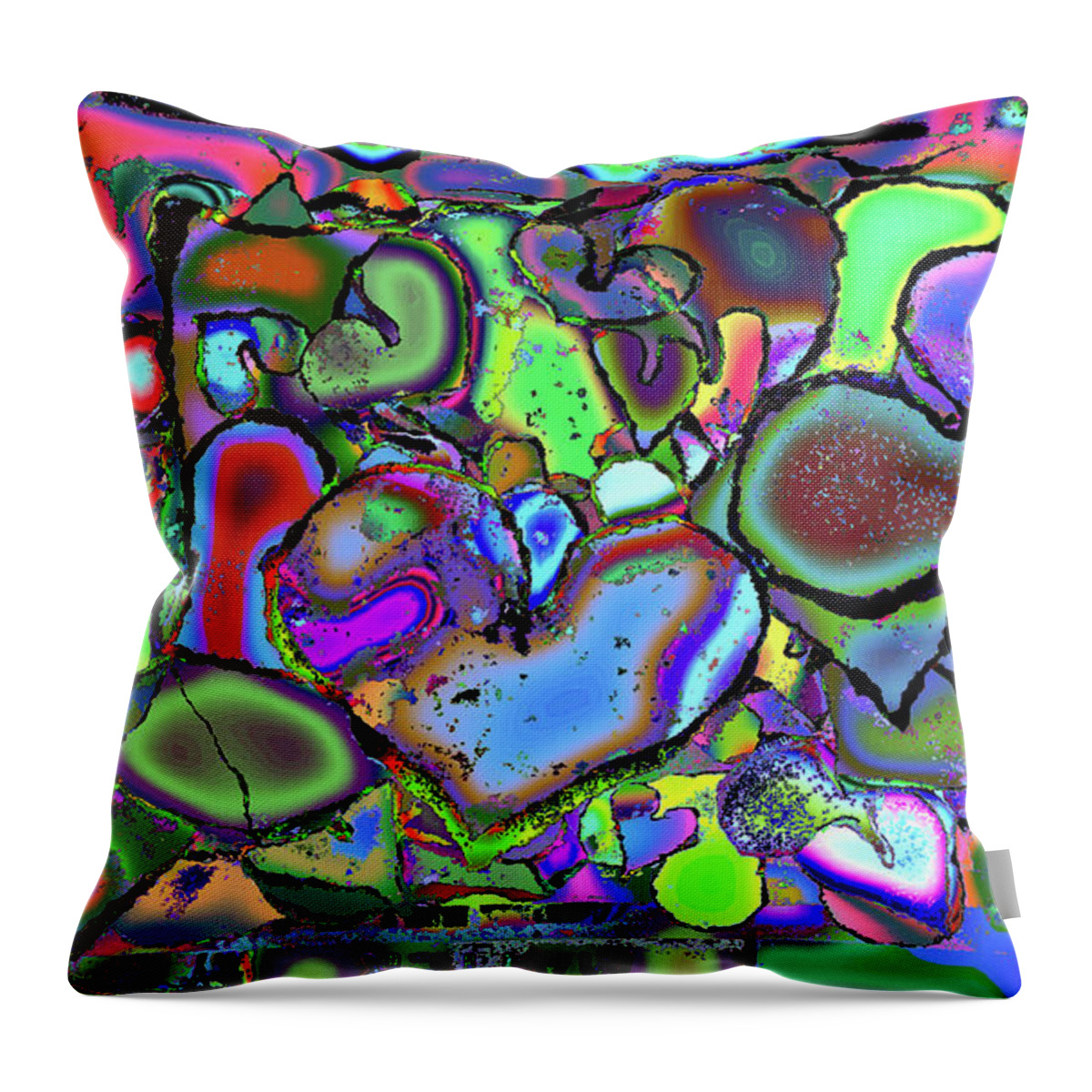 Eclectic Love Overflows Throw Pillow featuring the photograph Eclectic Love Overflows by Kenneth James
