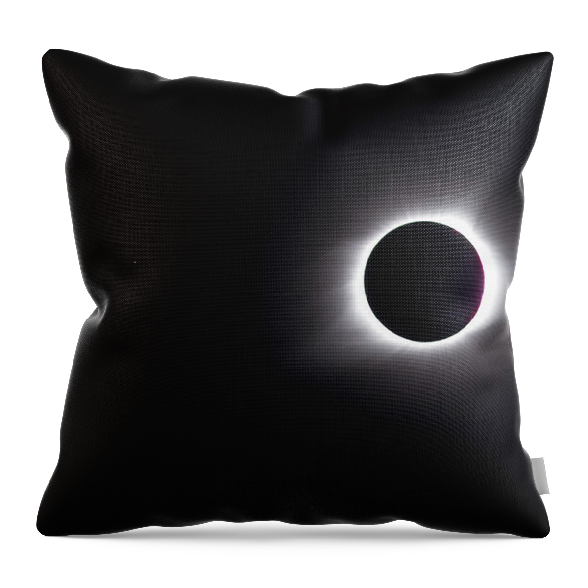 Eclipse Throw Pillow featuring the photograph Eclipse Totality and Regulus by Paul Rebmann