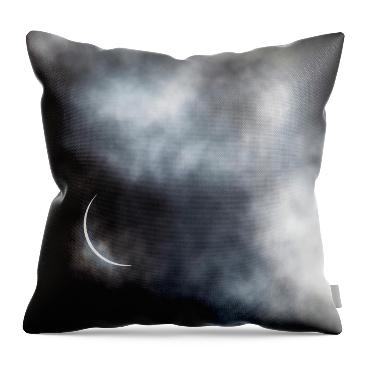 Eclipse Throw Pillow featuring the photograph Eclipsed Crescent ii by Ryan Heffron