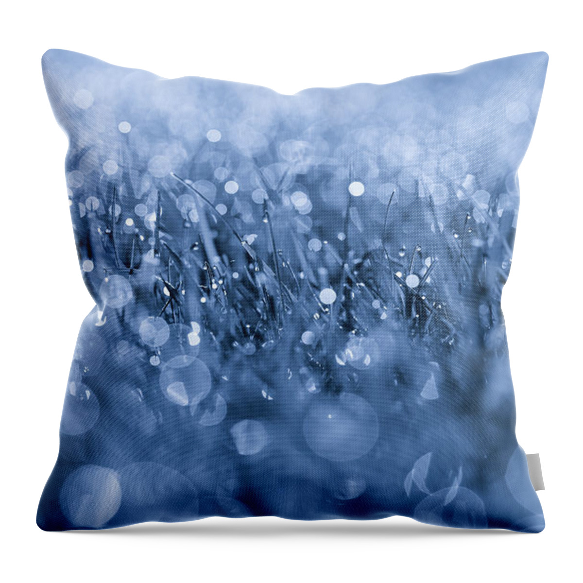 Effervescent Layered Blues Throw Pillow featuring the photograph Effervescent Layered Blues by Rachel Cohen