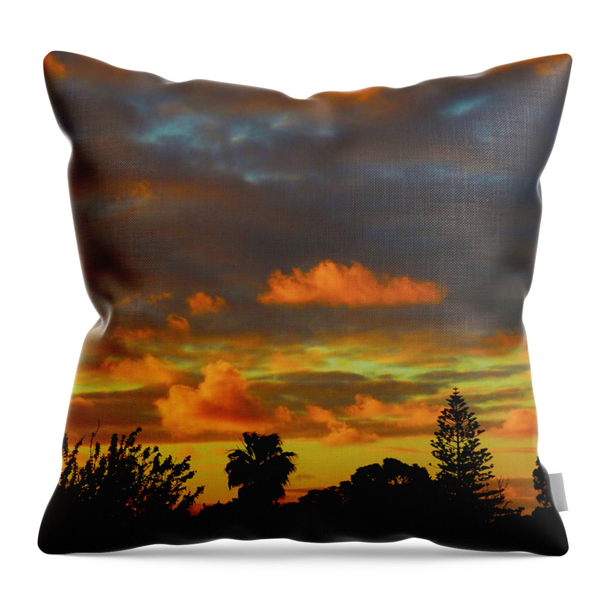 Sunset Throw Pillow featuring the photograph Jupiter Sunset by Mark Blauhoefer