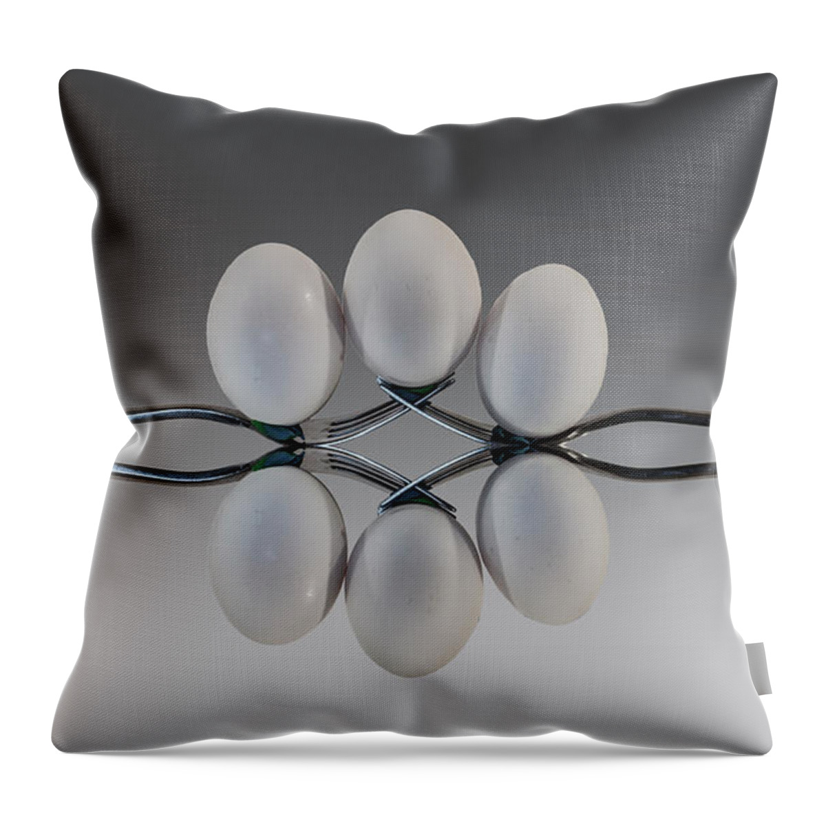 Eggs Throw Pillow featuring the photograph Egg Balance by Shirley Mangini