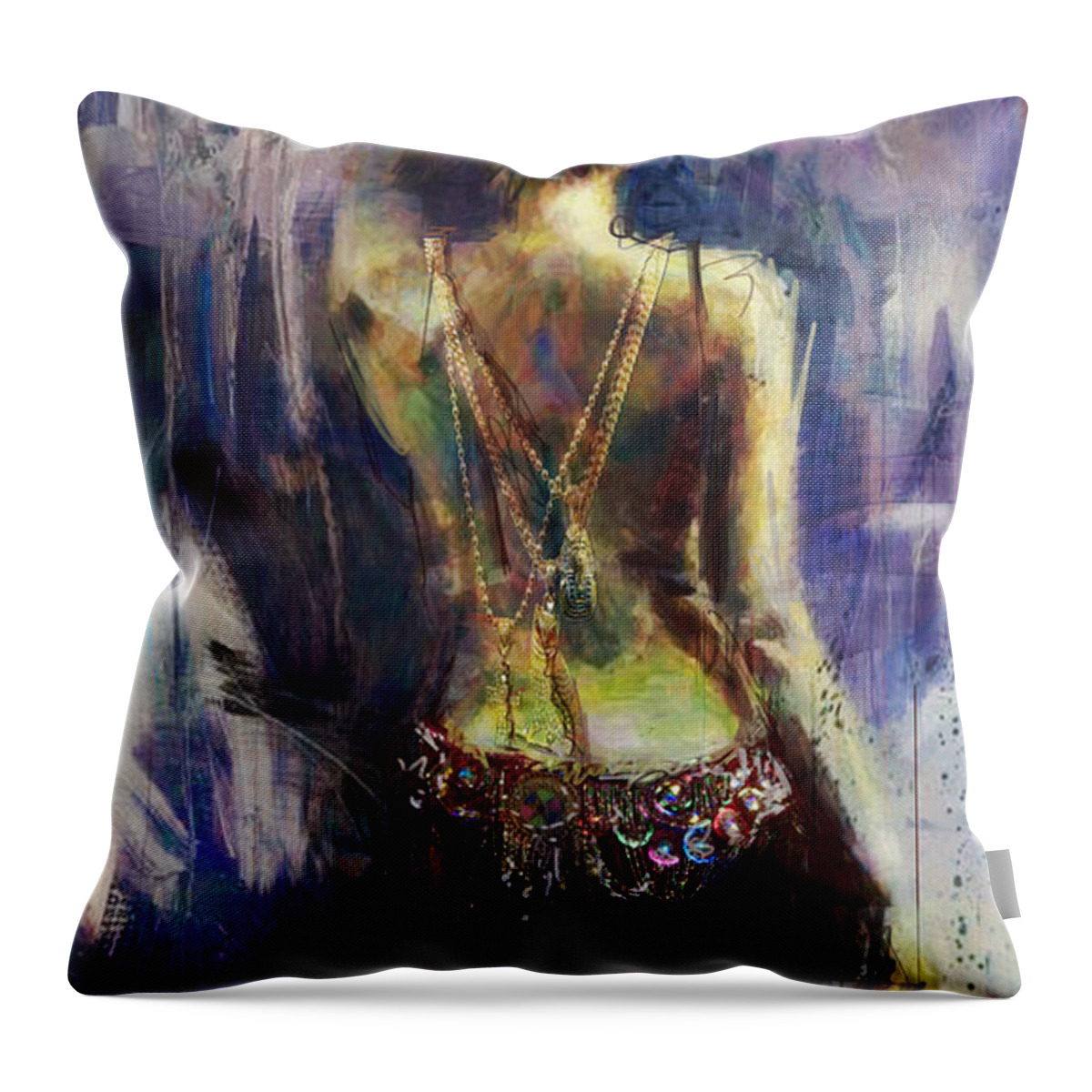 Egypt Throw Pillow featuring the painting Egpytian Culture 42b by Corporate Art Task Force