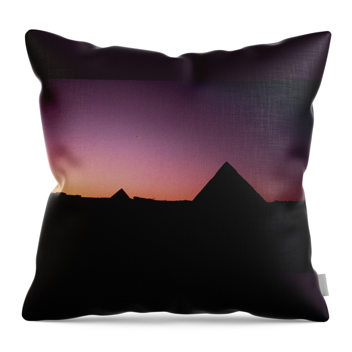 Egypt Throw Pillow featuring the photograph Egyptian Sunset by Gary Wonning