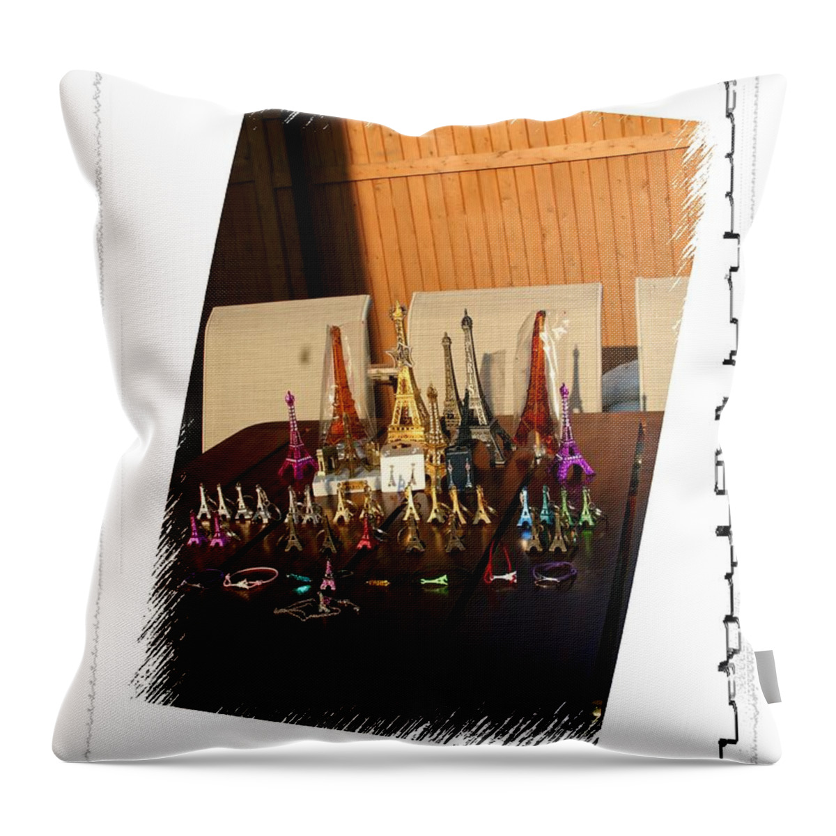 Eiffel Towers Throw Pillow featuring the photograph Eiffel Tower Family #6 by Fabiola L Nadjar Fiore