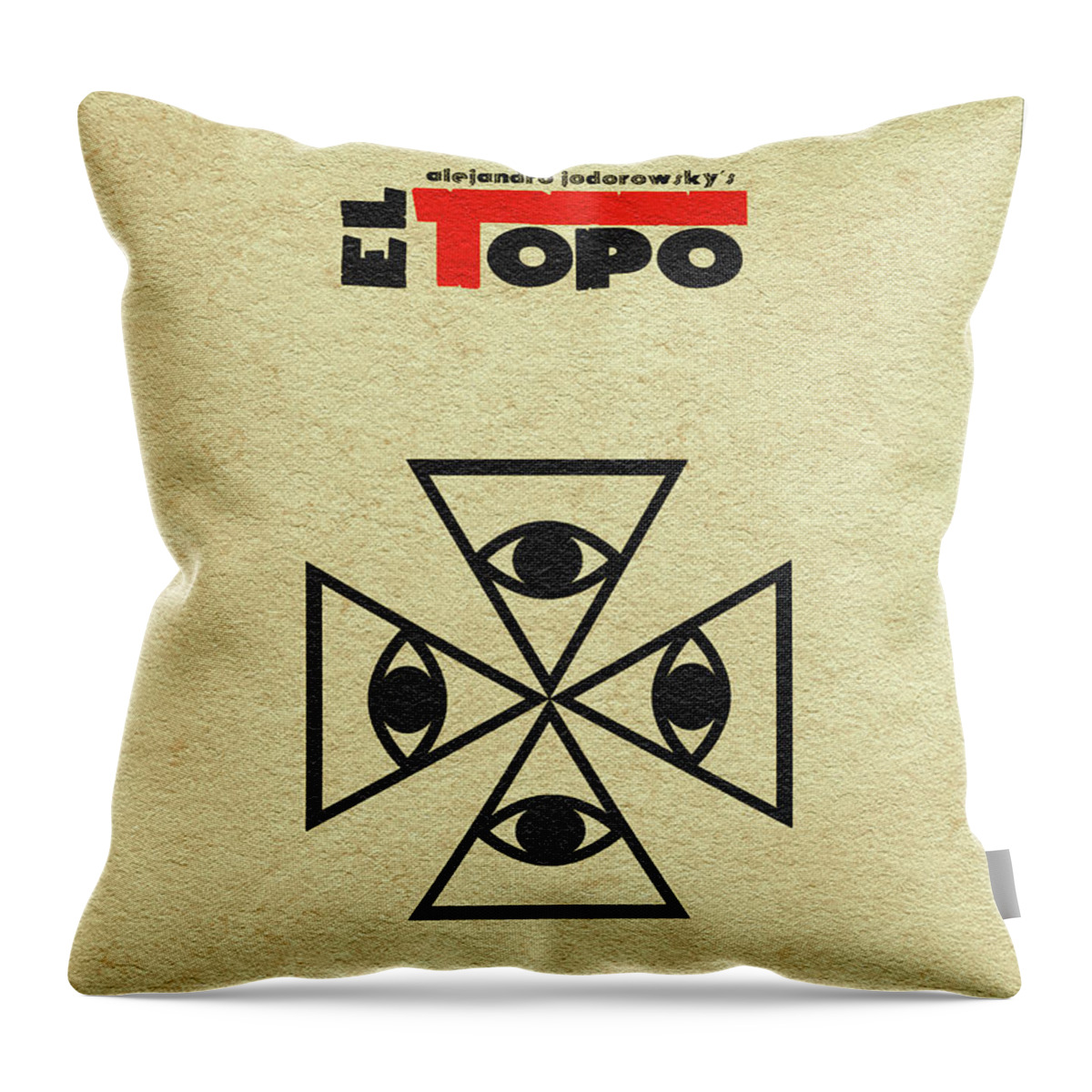 El Topo Throw Pillow featuring the digital art El Topo by Inspirowl Design