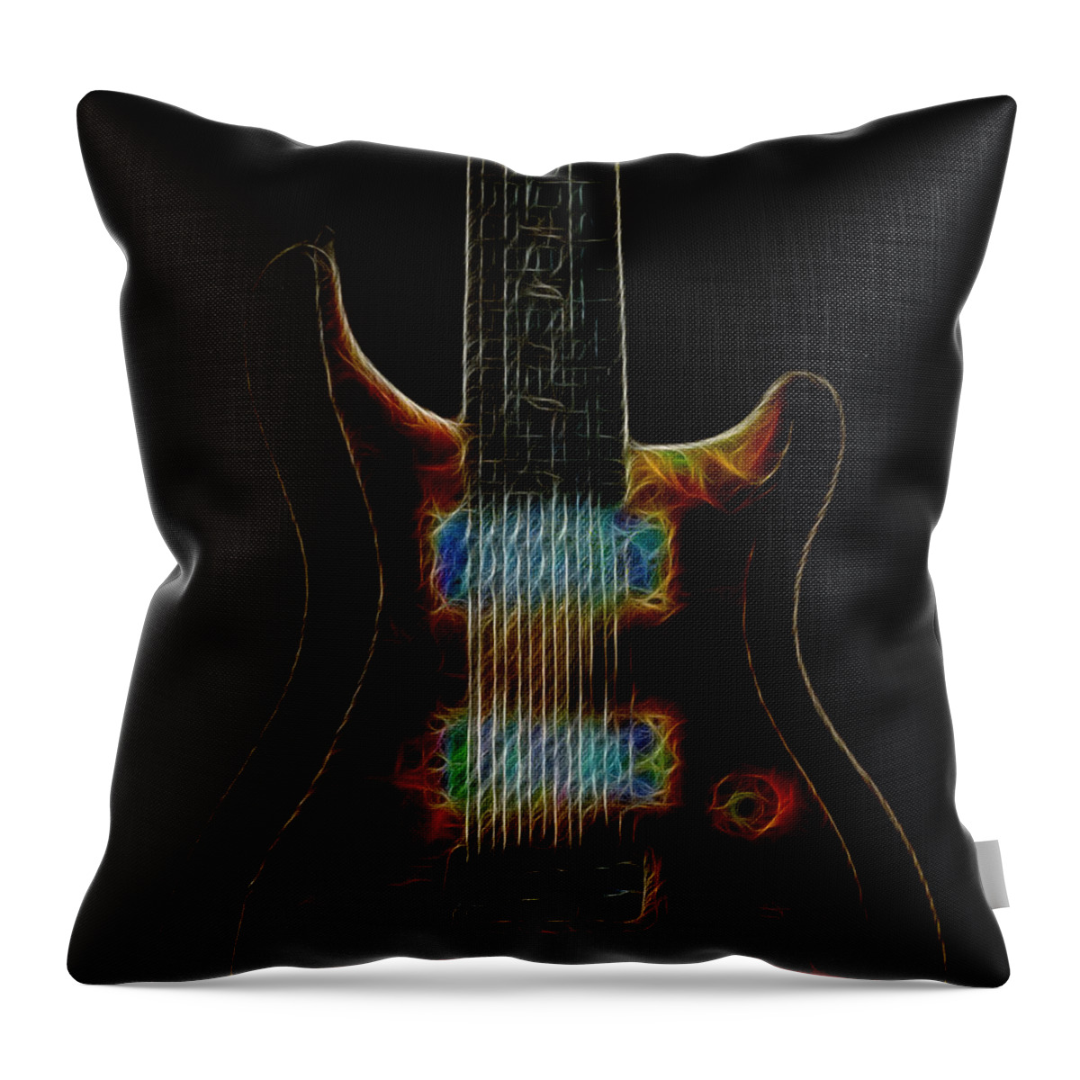 Electric Guitar Throw Pillow featuring the photograph Electric Blues by Athena Mckinzie