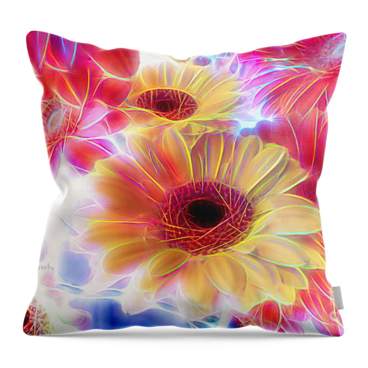 Electric Throw Pillow featuring the photograph Electric Daisy Carnival by Kip Krause